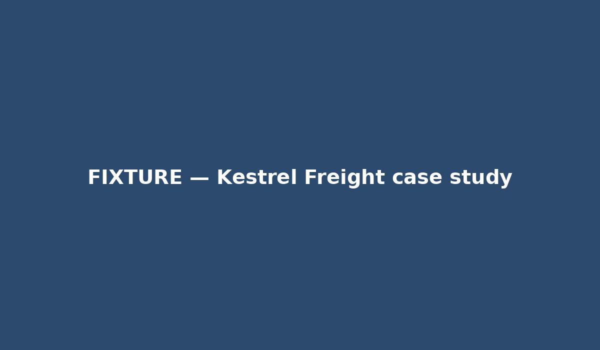 Kestrel Freight lorry in the yard