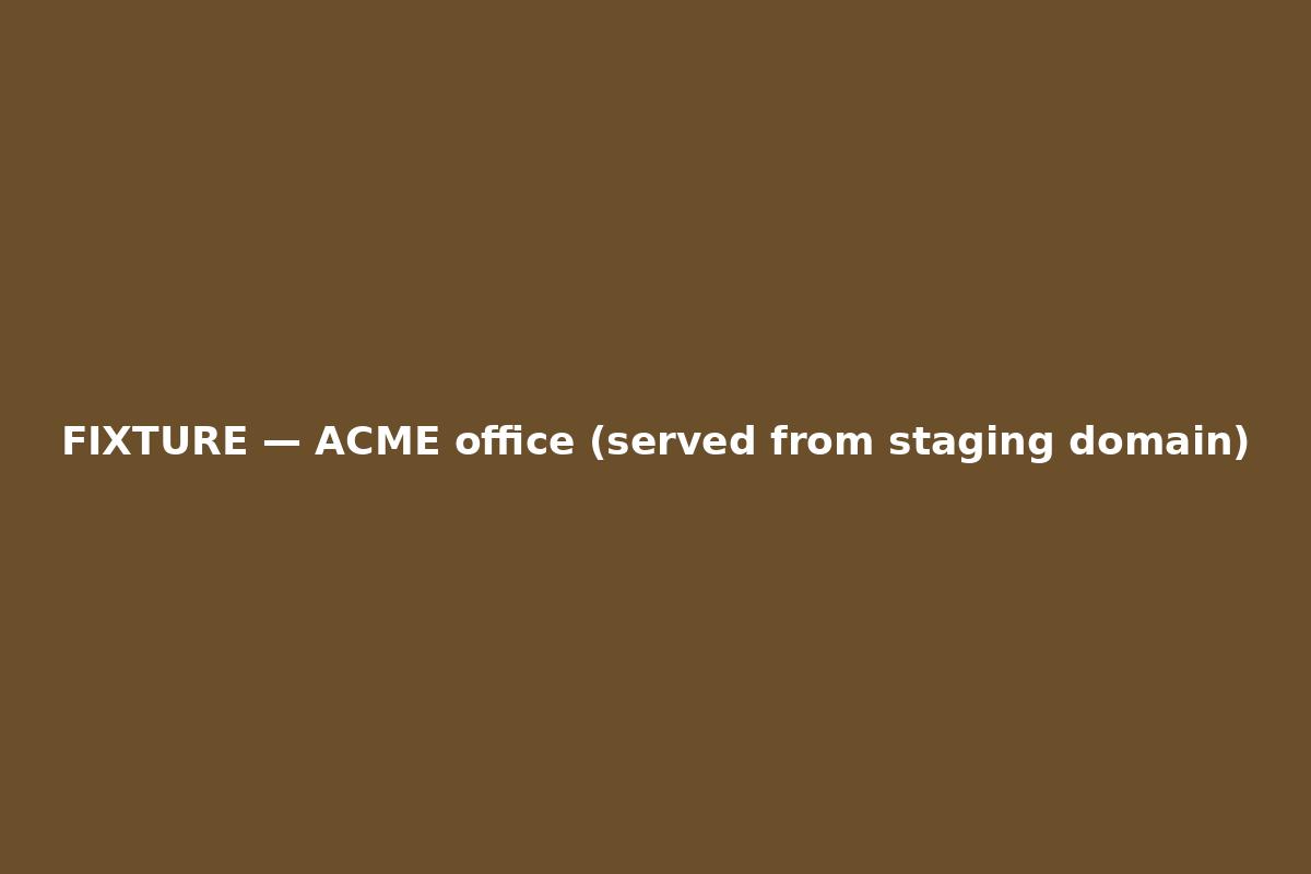 The ACME office in Bedford